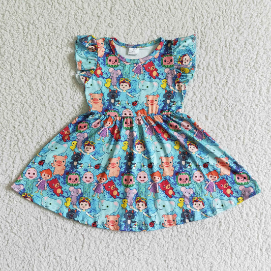 Promotion Baby Girl Cartoon Summer Dress