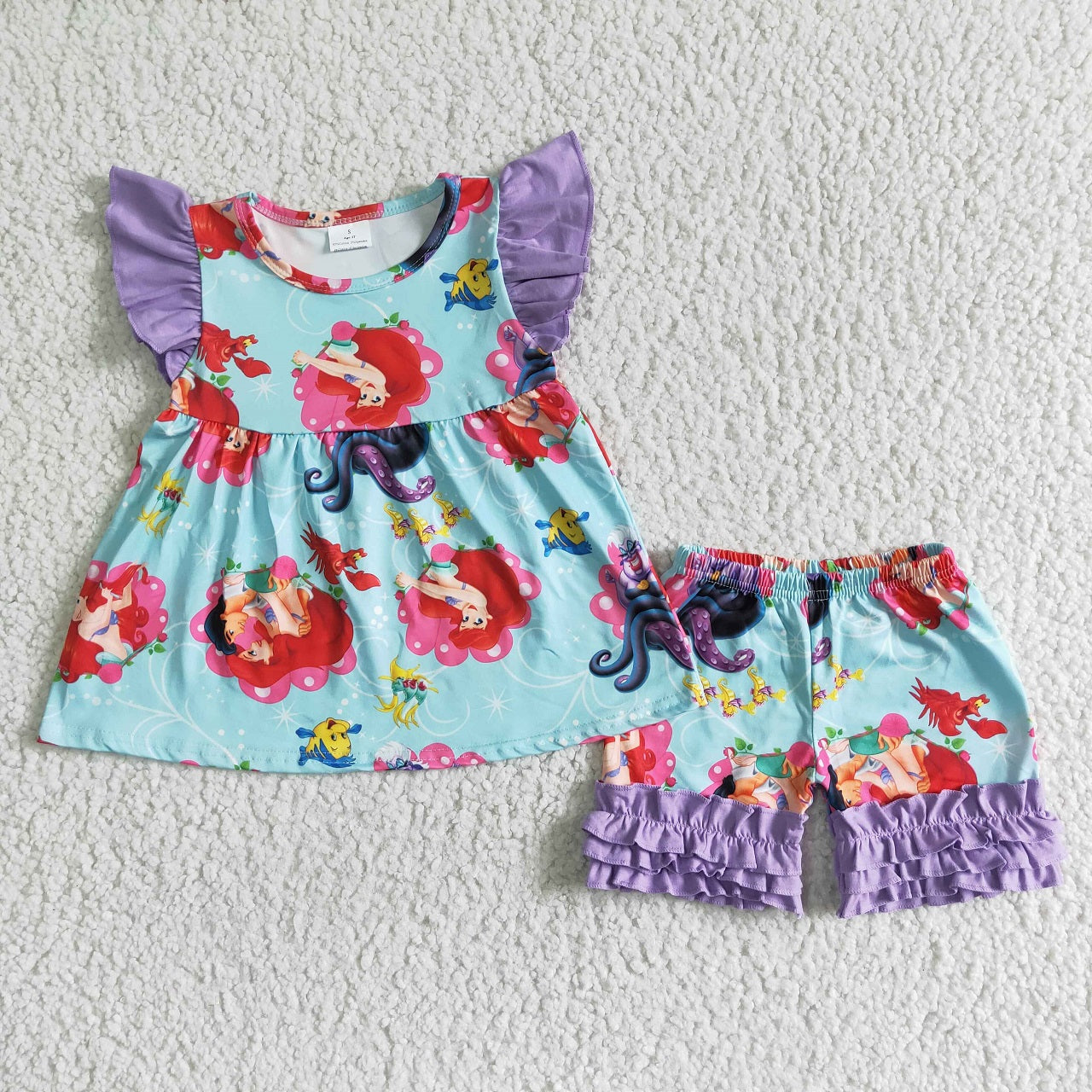 Promotion Baby Girl Mermaid Shorts Summer Outfit