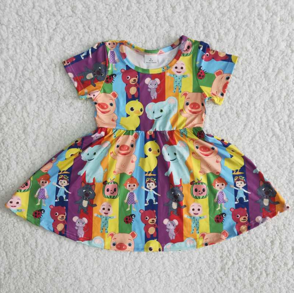 Promotion Baby Girl Summer Melon Dress