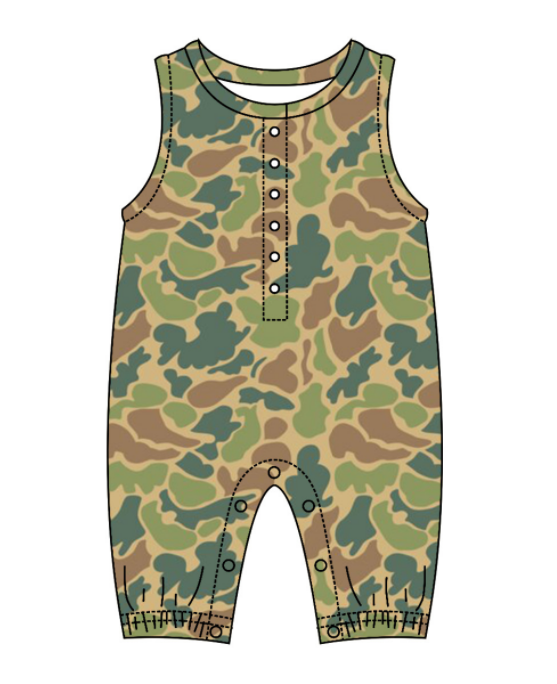 Baby Kids Toddler Sibling Camo Shirt Romper Set Moq 5