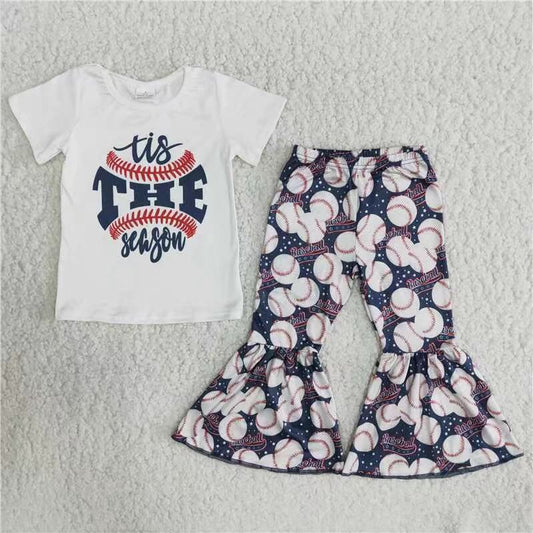 Promotion Baby Girl This The School Shirt Bell Pants Baseball Set RTS