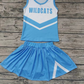 Baby Girl Sleeveless Blue Team Tops Shorts Skirt Outfit Clothes Set