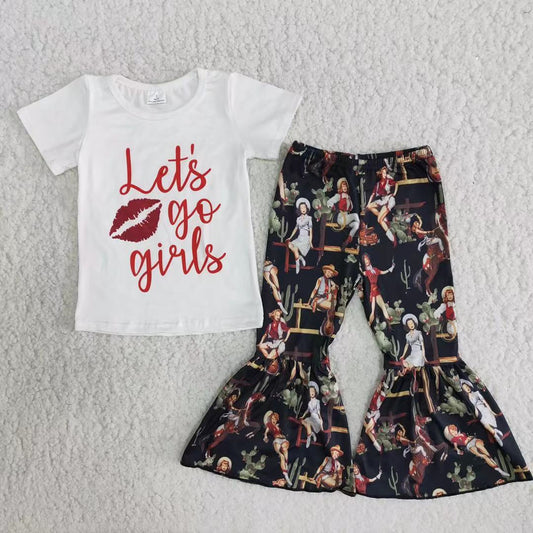 Promotion Western Let's Go Girl Bell Pants Set