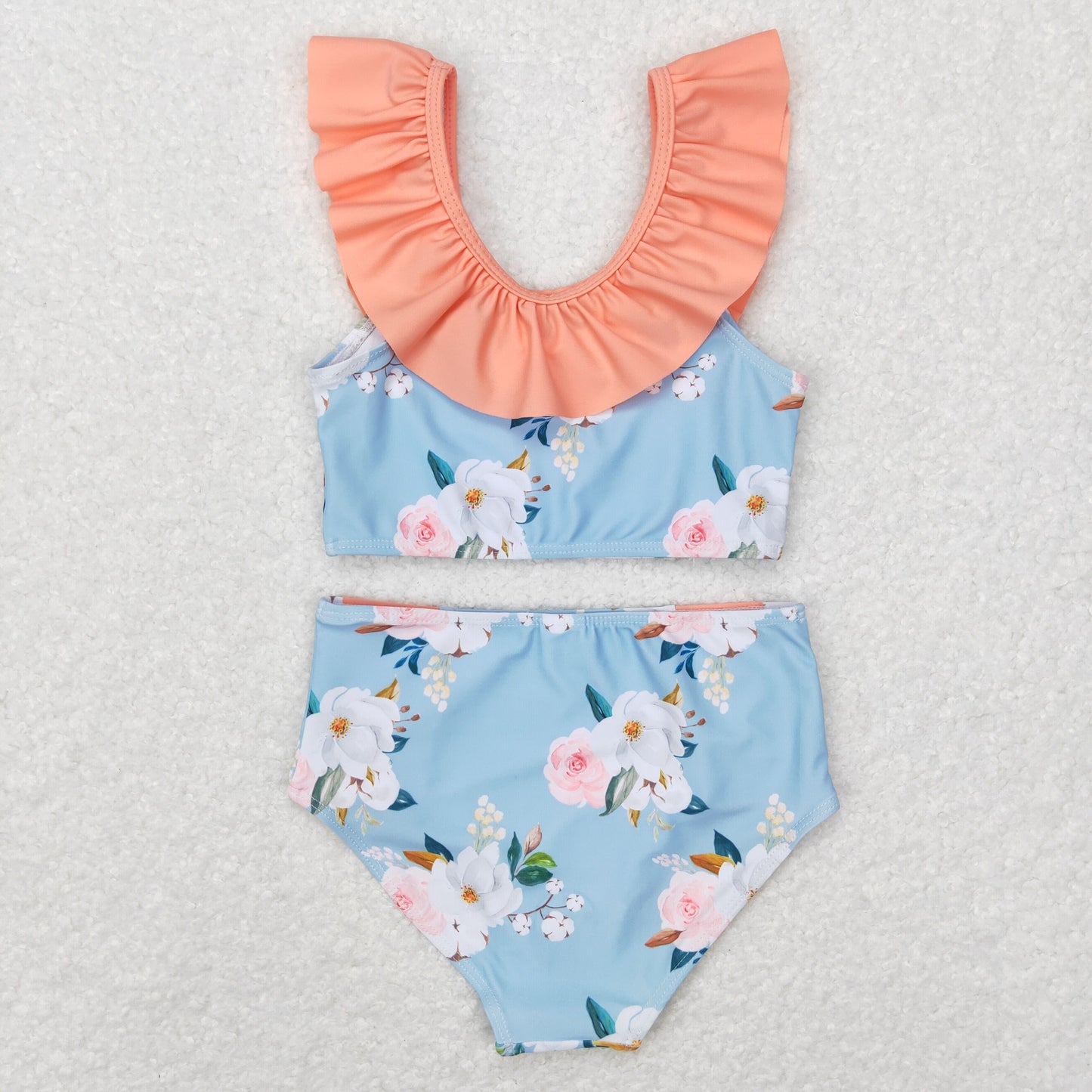 S0179 Baby Girl Floral One Piece Summer Swimsuit