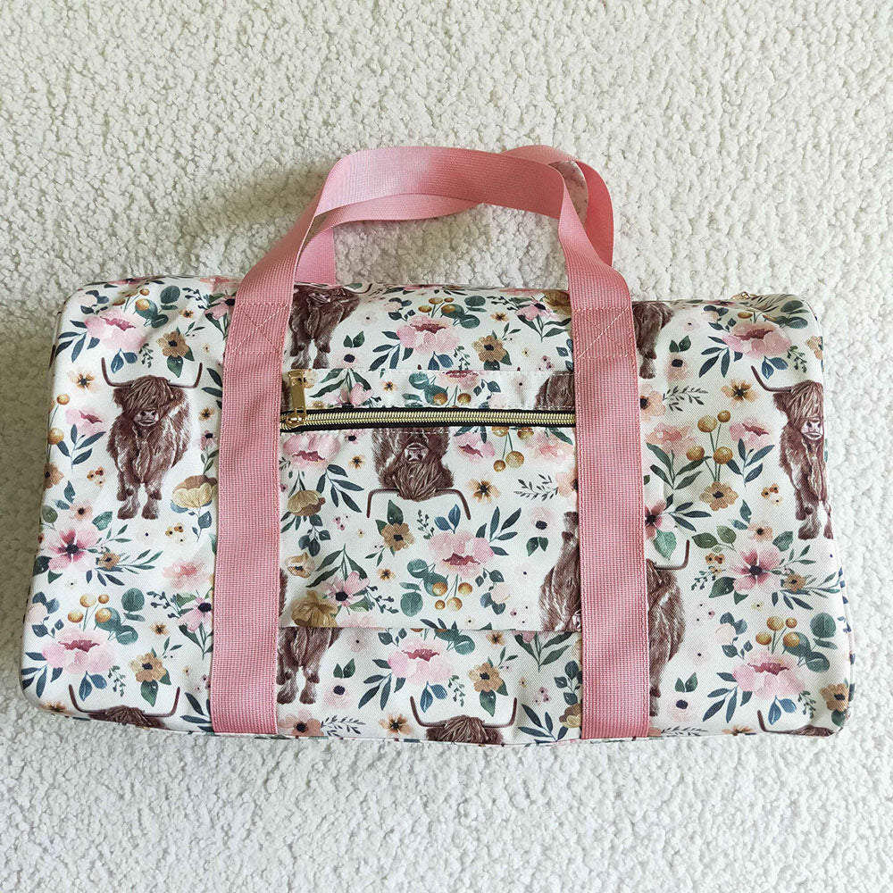 Kids Girl Adult Women Camo Western Cow Sibling Duffel Gym Bags
