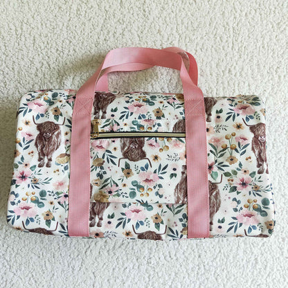 Kids Girl Adult Women Camo Western Cow Sibling Duffel Gym Bags