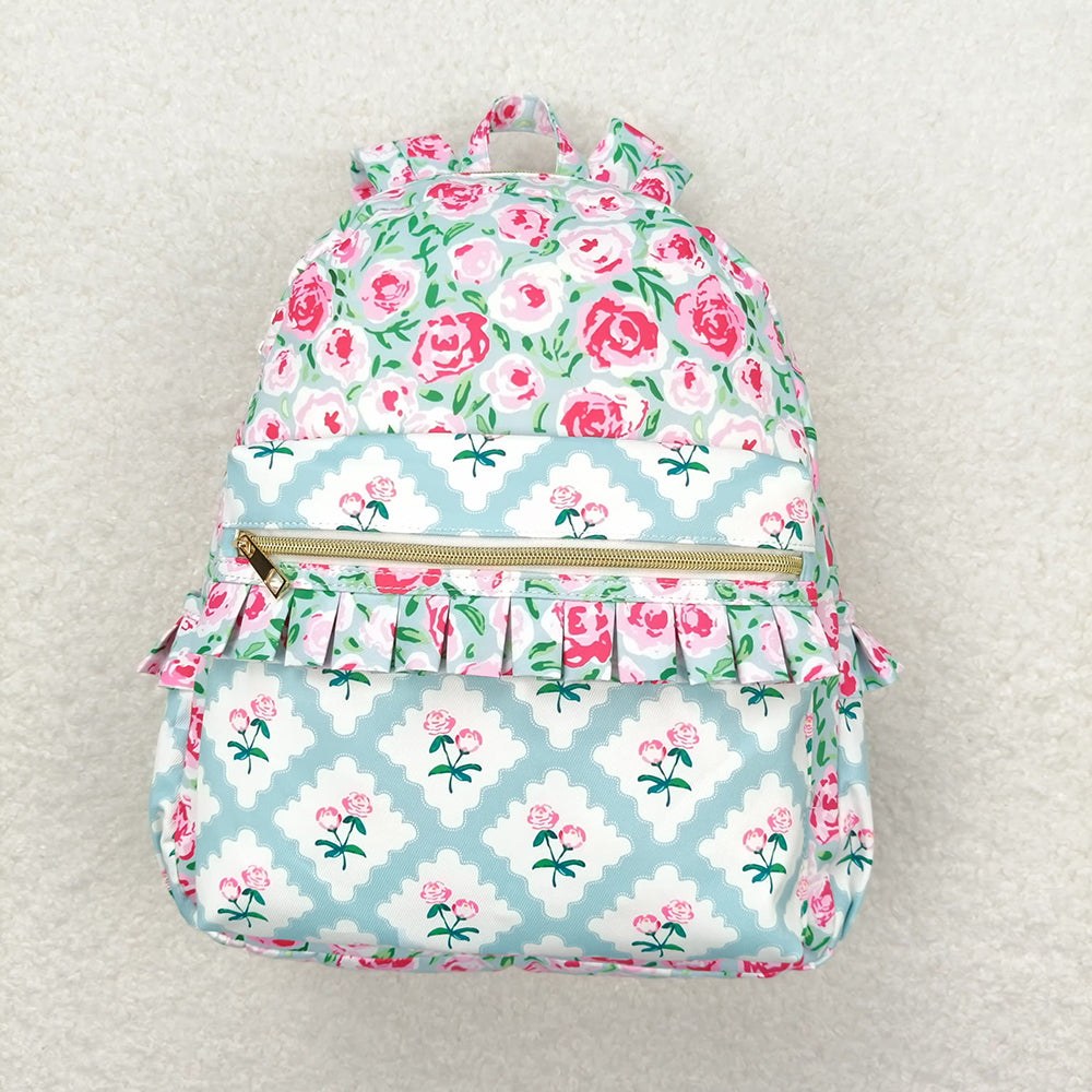 Baby Girl Kids Flower Ruffle Backpack Sibling Bags