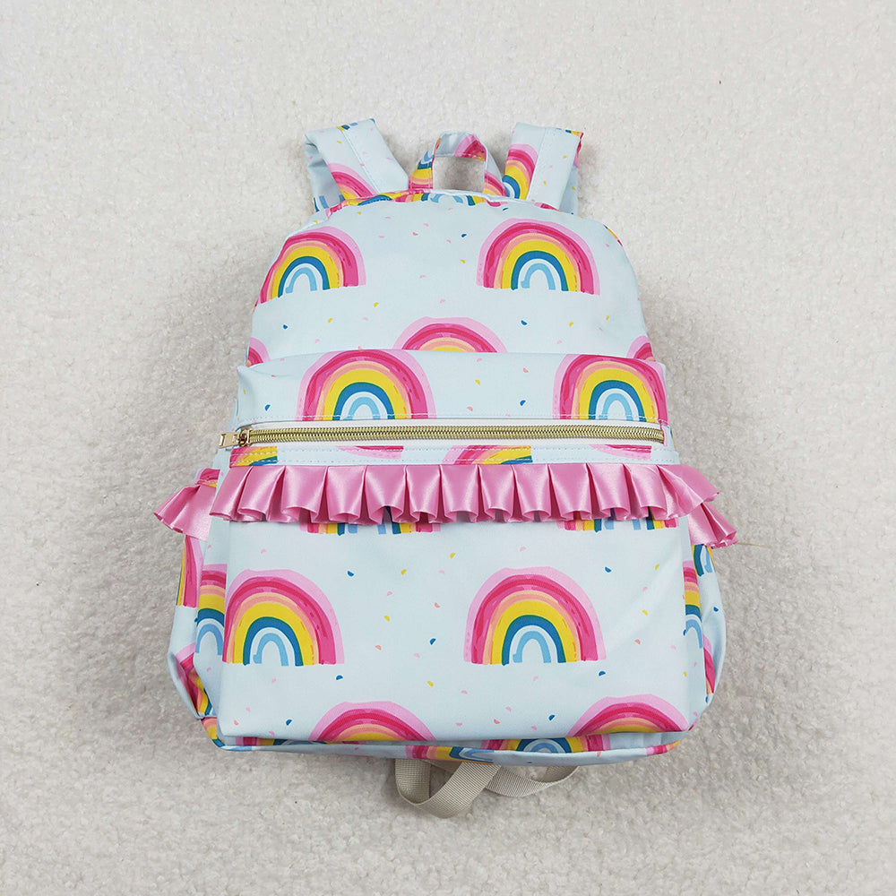 Baby Girl Kids Flower Ruffle Backpack Sibling Bags