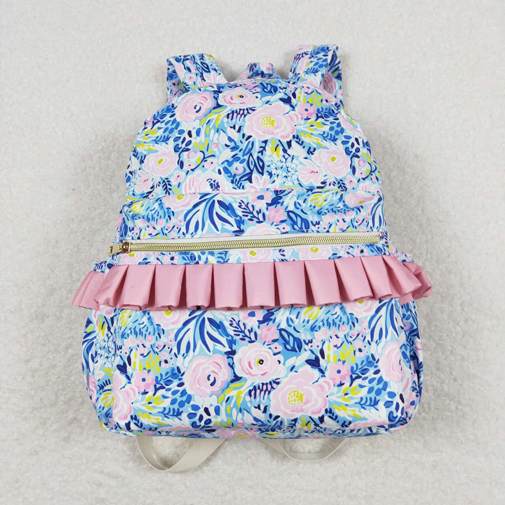 Baby Girl Kids Flower Ruffle Backpack Sibling Bags