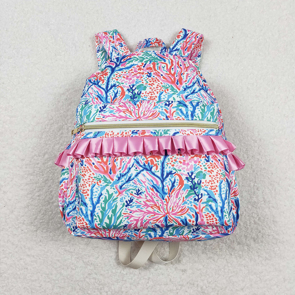 Baby Girl Kids Flower Ruffle Backpack Sibling Bags