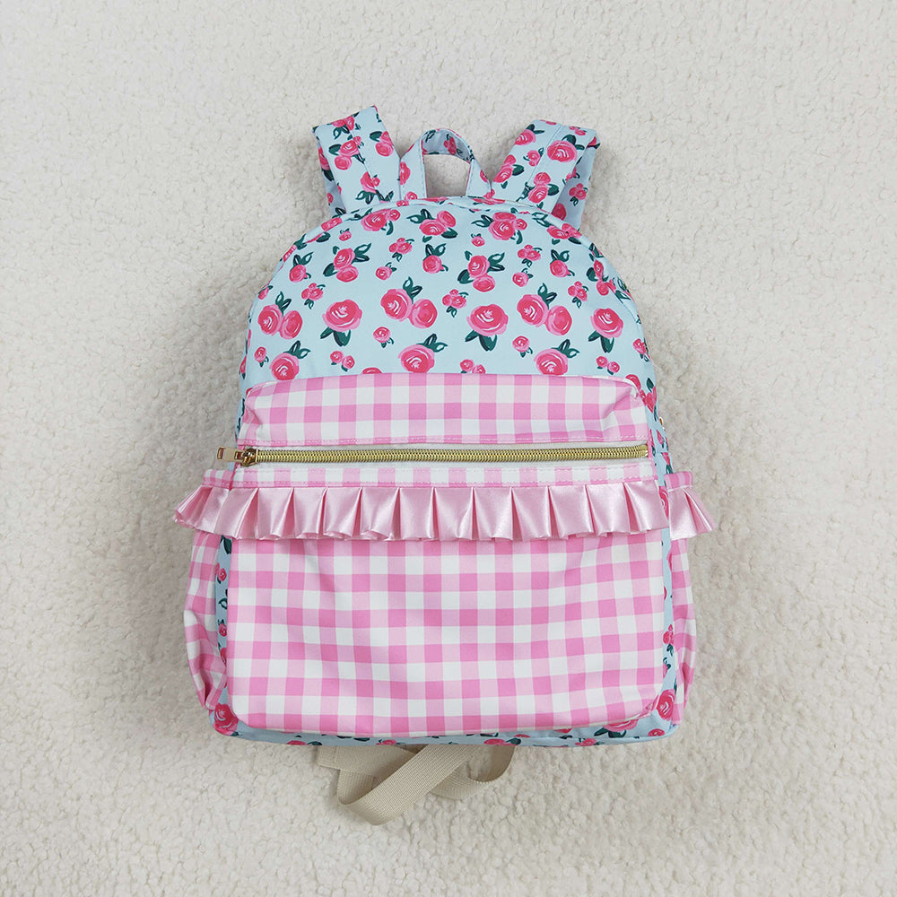 Baby Girl Kids Flower Ruffle Backpack Sibling Bags