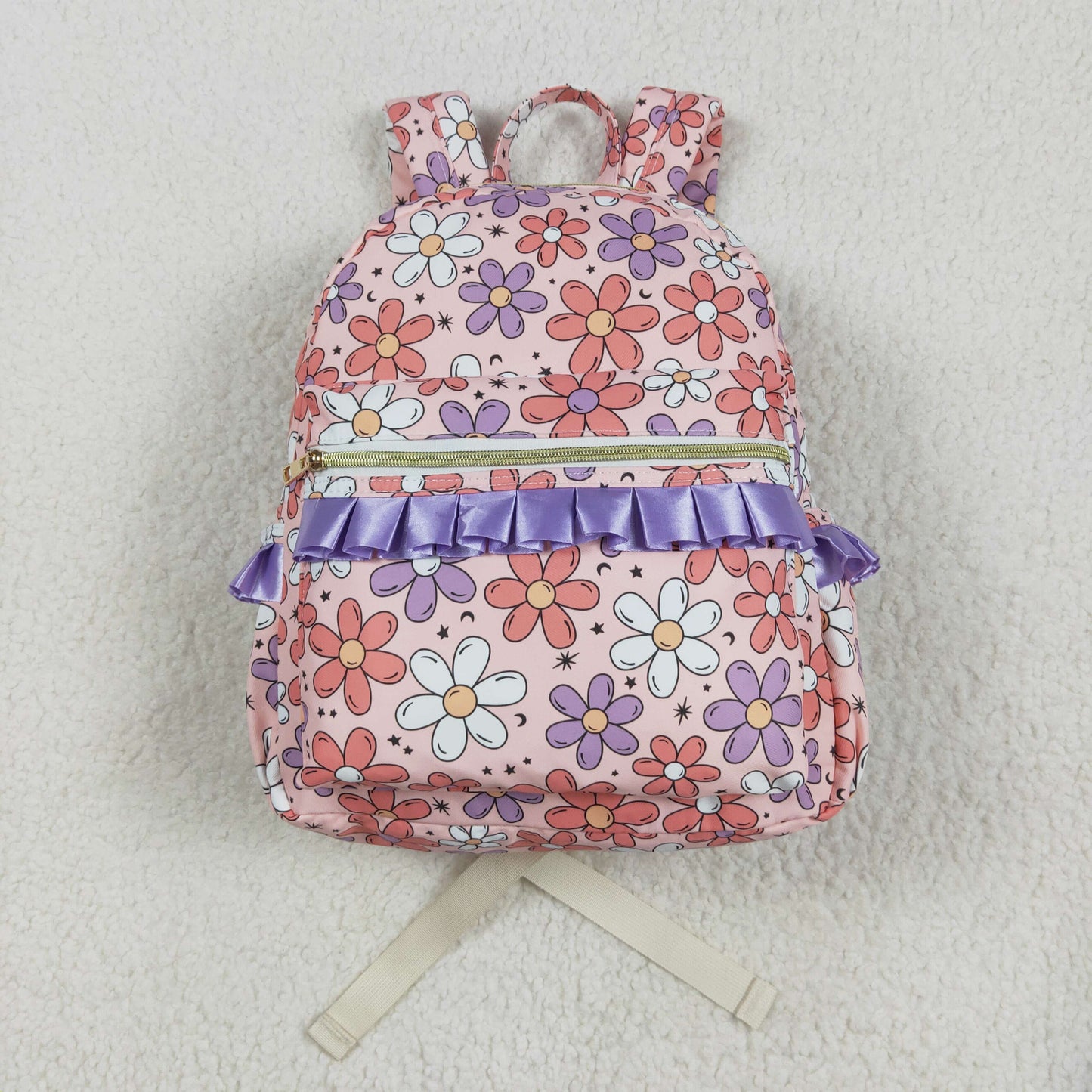 Baby Girl Kids Flower Ruffle Backpack Sibling Bags