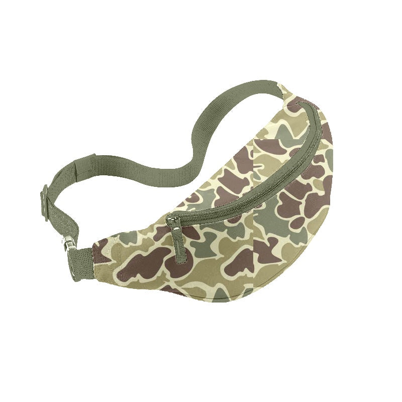 Pre-order Baby Kids Green Camo Fanny Bags