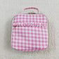 Baby Girl Toddler Women Pink Plaid Sibling Ruffle Lunch Box Backpack Gym Bags