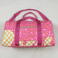 Kids Girl Adult Women Plaid Candy Team Sibling Duffel Gym Bags