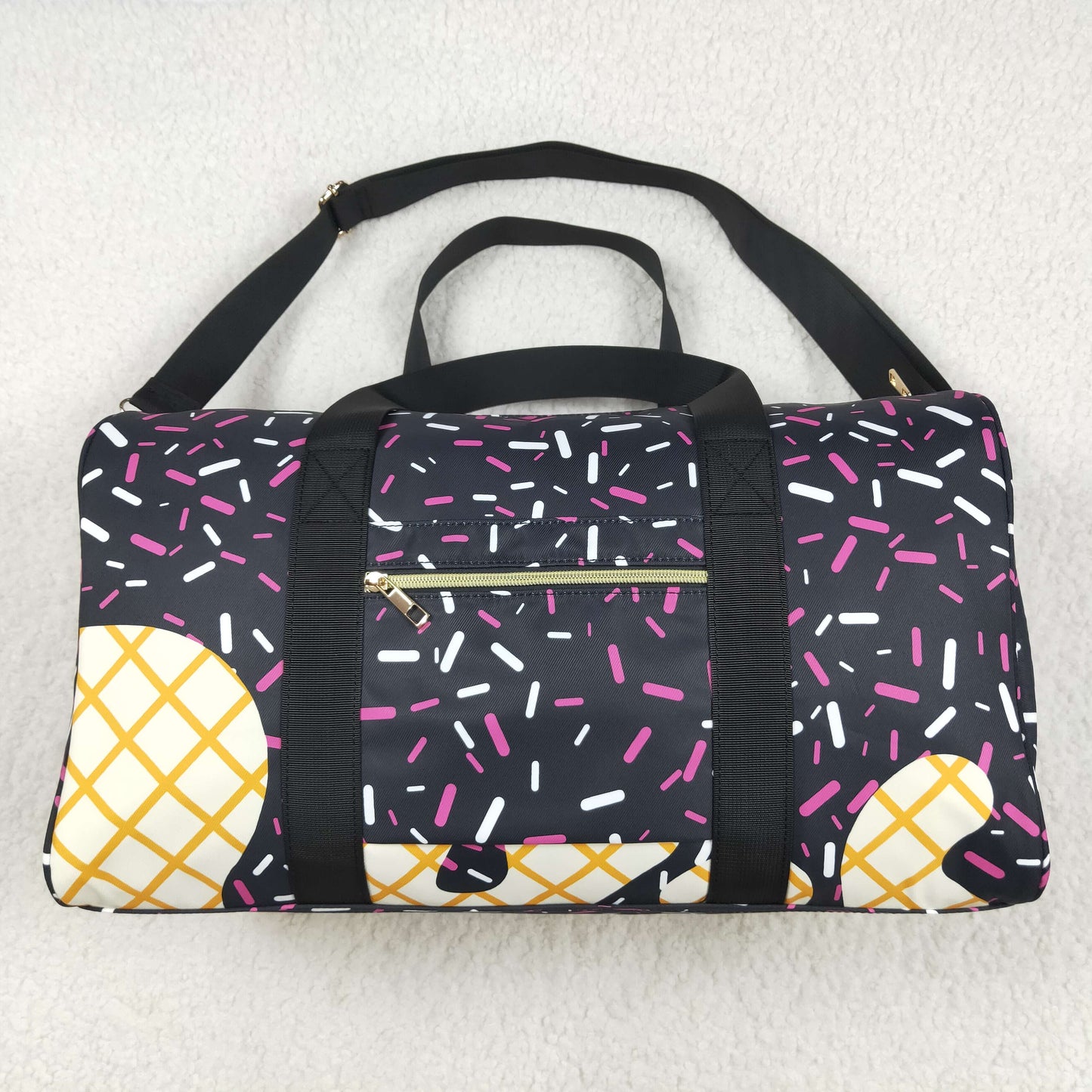 Kids Girl Adult Women Plaid Candy Team Sibling Duffel Gym Bags