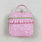 Baby Girl Toddler Women Pink Bags Sibling Ruffle Lunch Box Backpack Bags RTS