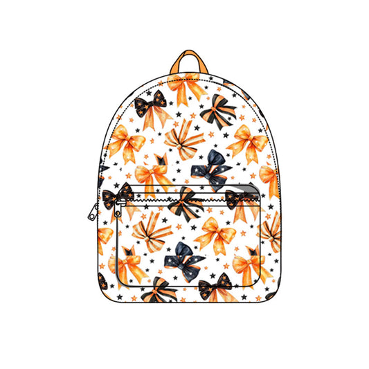 ( Moq 10 ) Preorder Baby Girl Kids Bows Halloween Zipper School Backpack Bag