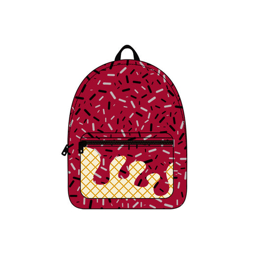 ( Moq 5 ) Preorder Kids Toddler Drips Dark Red Bag Backpack