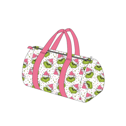 ( Moq 5 ) Preorder Kids Girls Christmas Green Face Gym Bag
