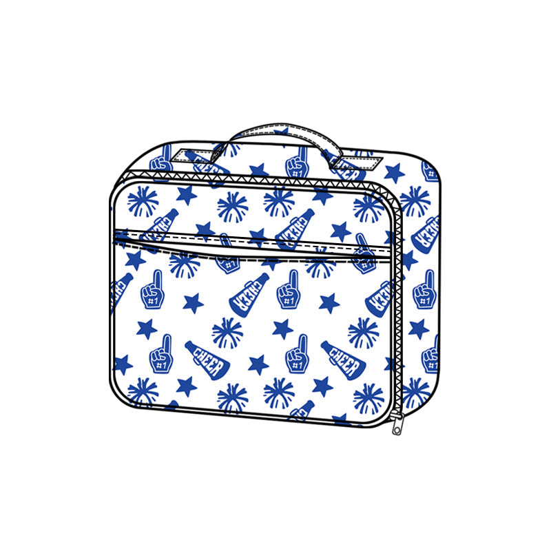 ( Moq 5 ) Preorder Baby Girl Kids Team Cheer Blue Lunch Box Picnic Thermal Bag