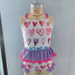 S0163 Baby Girl Love Heart One Piece Summer Swimsuit