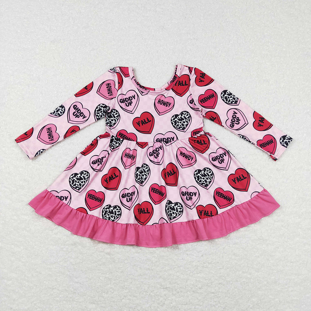 Baby Girl Valentines Hearts Sibling Romper Dress