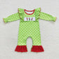 Baby Boy Long Sleeves One Piece Christmas Striped Embroidery Romper
