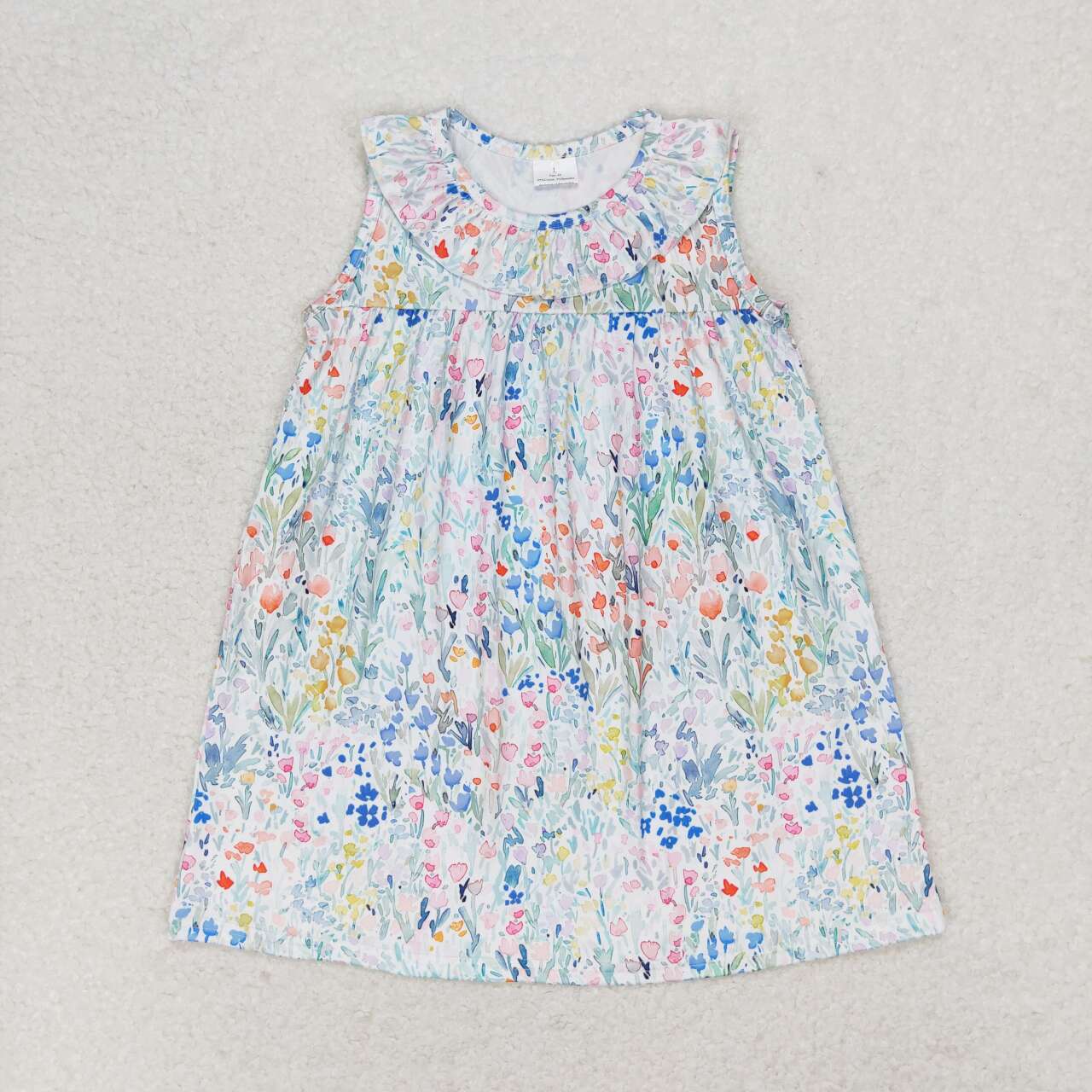 baby girl colorful floral sleeveless summer dress