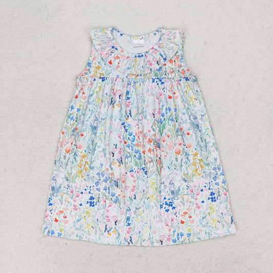 baby girl colorful floral sleeveless summer dress