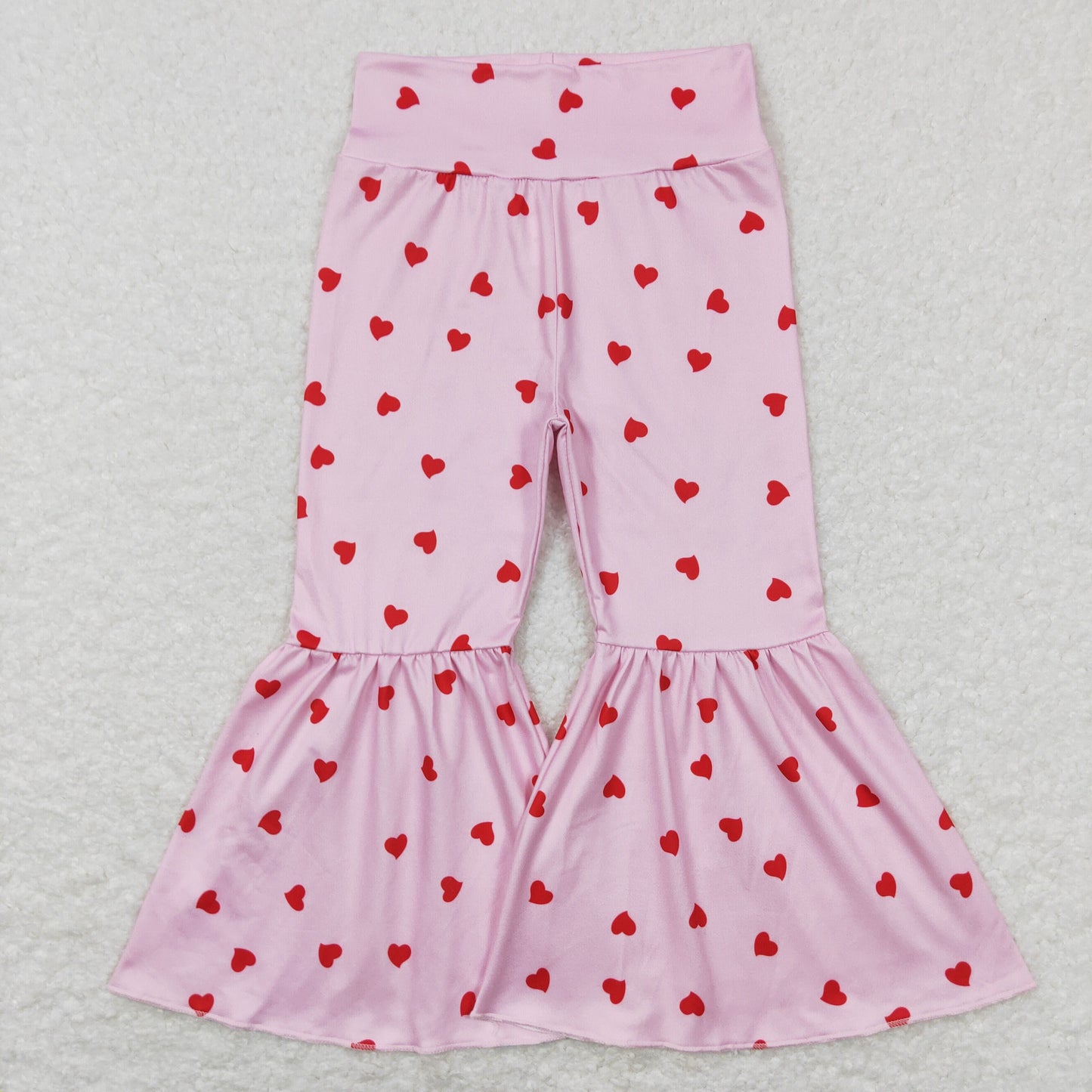 P0339 Baby Girl Hearts Pink Bell Pants