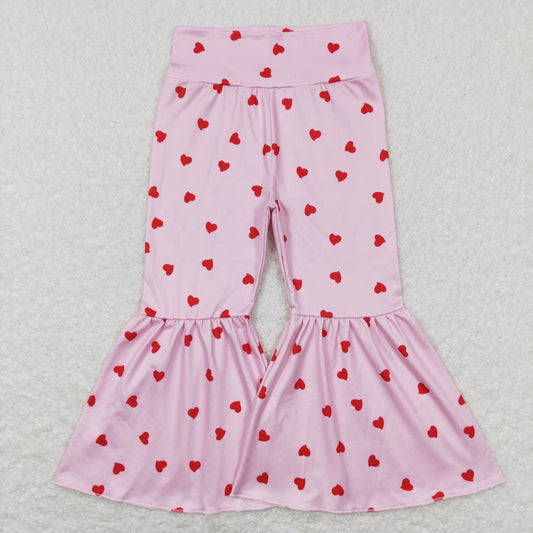 P0339 Baby Girl Hearts Pink Bell Pants