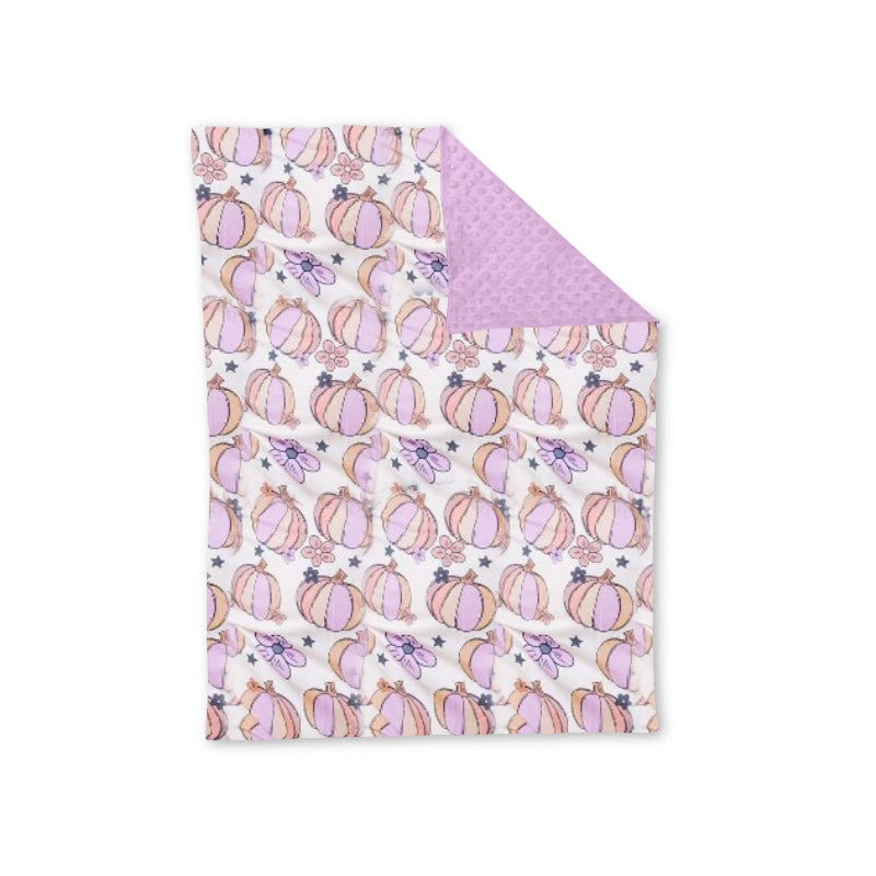 Pre-order Baby Toddler Girls Pumpkin Flowers Blanket