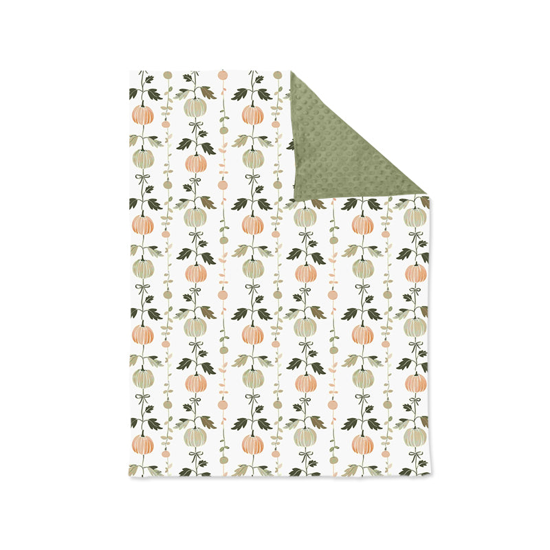 Pre-order Baby Toddler Pumpkins Green Blanket