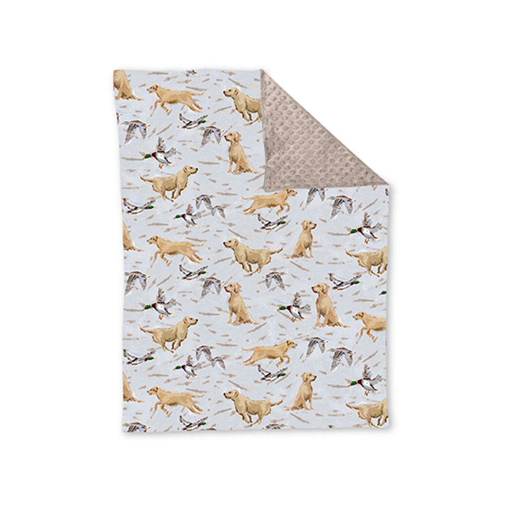 Pre-order Baby Toddler Kids Dogs Ducks Hunting Minky Blanket