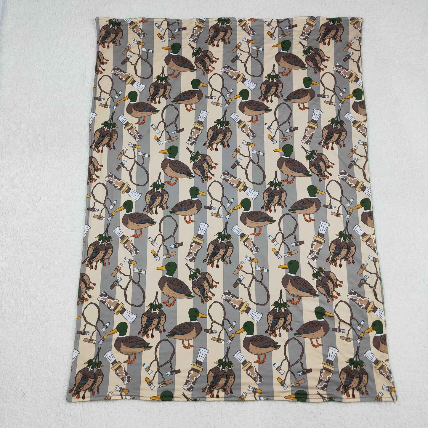 Sibling Baby Boys Kids Camo Ducks Deer  Hunting Blankets RTS