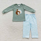 Sibling Baby Boys Embroidery Turkey Long Sleeves Pants Thanksgiving Clothes Sets
