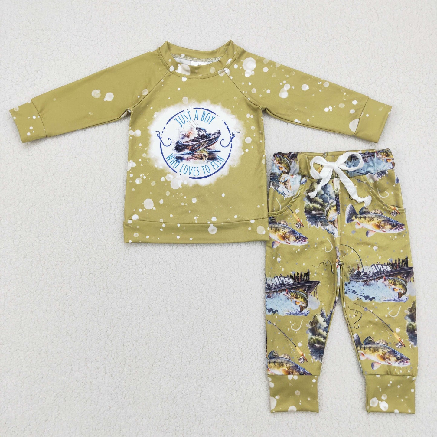 Promotion Baby Boy Long Sleeves Fishing Pants Hunting Outfit