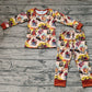 Baby Boy Long Sleeves Rodeo Western Tops Pants Pajamas Bamboo Set