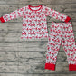 Baby Boy Long Sleeves Red Shelf Shirt Pants Pajamas Bamboo Set