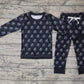 Baby Boy Western Black Peace Shirt Pants Pajamas Set