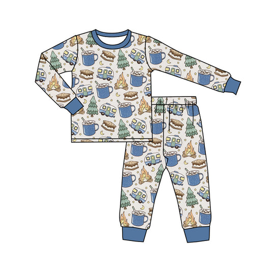 Pre-order Baby Boy Camp Tree Shirt Pants Pajamas Set