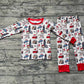 Baby Boy Long Sleeves Christmas Cars Shirt Pants Pajamas Set