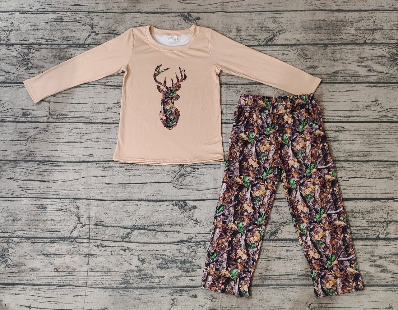 Baby Boy Long Sleeves Fall Camo Shirt Pants Clothes Set