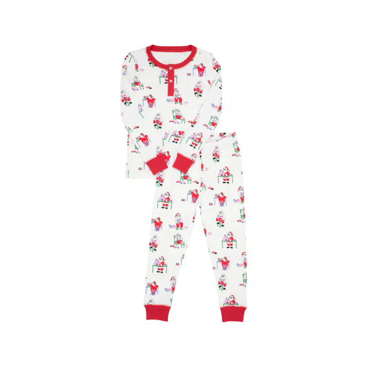 Pre-order Baby Boy Christmas Santa Shirt Pants Pajamas Set