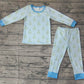 Baby Boy Long Sleeves Christmas Tree Shirt Pants Pajamas Bamboo Set