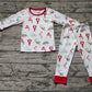 Baby Boy Christmas Crawfish Crocodile Shirt Pants Pajamas Bamboo Set