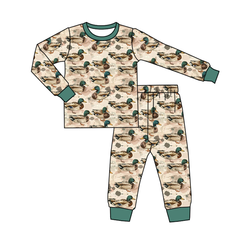 Pre-order Baby Boy Ducks Hunting Shirt Pants Pajamas Set