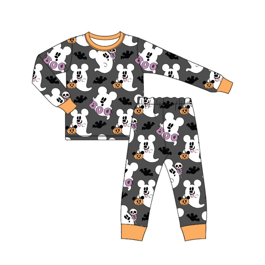 Pre-order Baby Boy Halloween Ghost Shirt Pants Pajamas Set