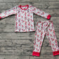 Baby Kids Long Sleeves Dogs Christmas Shirt Pants Pajamas Clothes Set